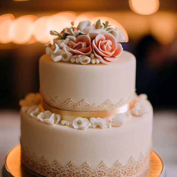 2 tier Engagement Cake