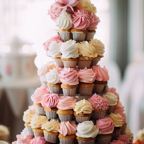 a cupcake tower