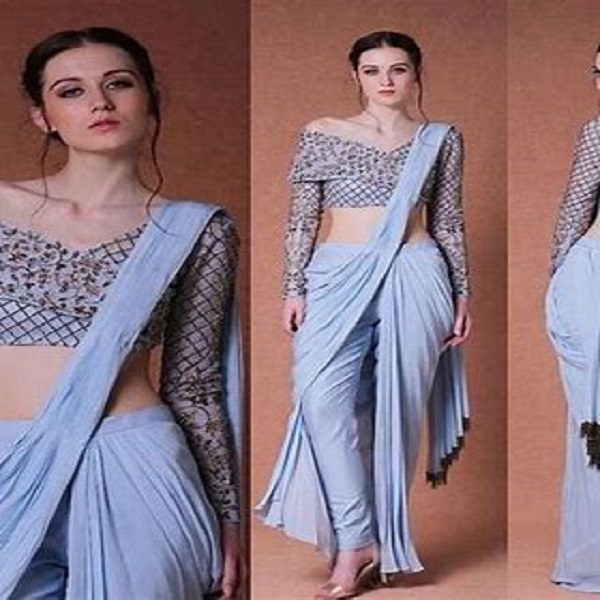 Traditional Indo western saree for women