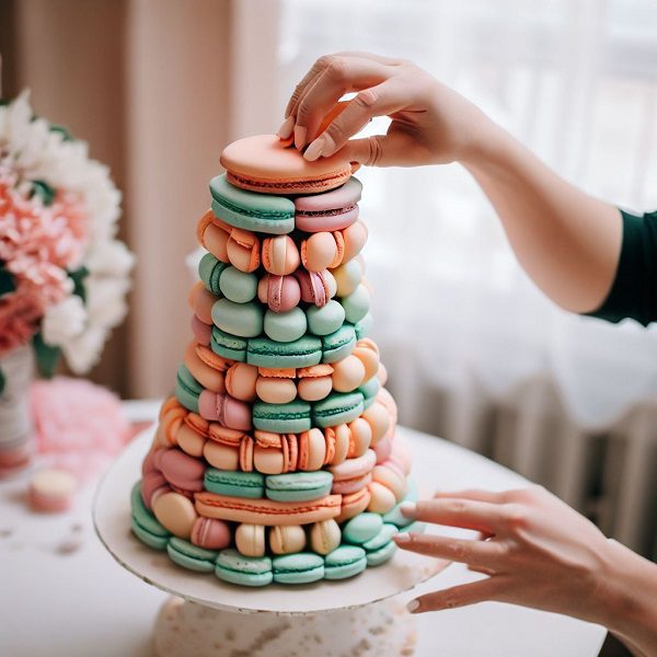 Macaron Tower cake