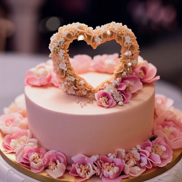 cake in the shape of ring for engagement