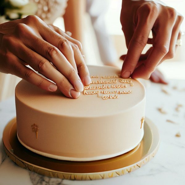 customized engagement cake