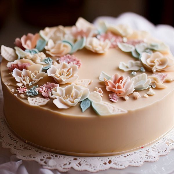 delicate sheet cake for engagement