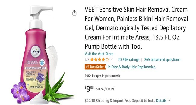 Veet hair removal review