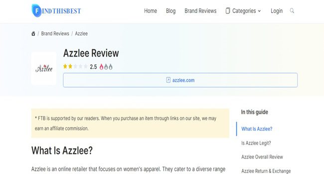 Azzlee Reviews on FindThisBest 