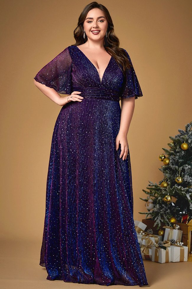 christmas purple dress