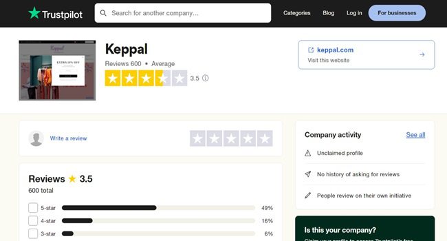 Keppal trustpilot reviews